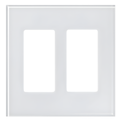 Placa de cristal / 2 espacios / 117.6 x 120.1 mm / cristal termorreforzado con laminado / sin tornillos visibles / apertura Designer / | SIERRA STORE