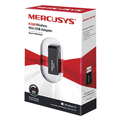 Adaptador USB Wi-Fi / 300 Mbps / 2.4 GHz / 2 Antenas Internas / IEEE 802.11n/b/g / USB 2.0 | SIERRA STORE