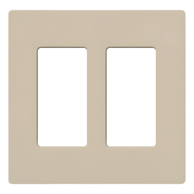 Placa de Pared / 2 Espacios / Diseño sin Tornillos Visibles / Acabado Satinado Taupe / Perfil 7.6 mm | SIERRA STORE