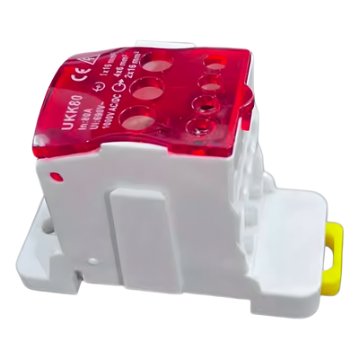 Bloque de Distribución Eléctrico / 1 Entrada / 6 Salidas / 85 A / 690 V / Montaje en Carril DIN | SIERRA STORE