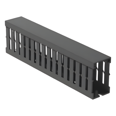 PANDUIT FC1X2LG2 - Canaleta Ranurada de PVC con Tapa / Tipo F / 32 mm x 53.8 mm / 2 m (6.56 ft) / Gris | SIERRA STORE