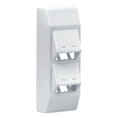 PANDUIT T45HDBIW - Soporte de 4 Puertos Mini-Com / Bisagras a Presión / Para Canaleta T45 / PVC Rígido / UL94V-0 / Blanco Mate | SIERRA STORE