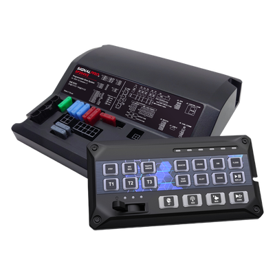 Sirena Vehicular / 200W / Amplificador Clase D / 19 Botones / 12 Salidas de Relé / USB Tipo C / Programable | SIERRA STORE