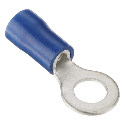 Terminal Tipo Ojo Aislado / Calibre 16-14 AWG / Orificio 1/4" (6.3 mm) / Azul / Paquete 25 Piezas | SIERRA STORE