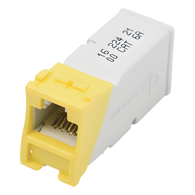SIEMON Z6-05 - Jack UTP Categoría 6 / Montaje Híbrido Plano y Angulado / Terminación Z-Tool / Color Amarillo | SIERRA STORE