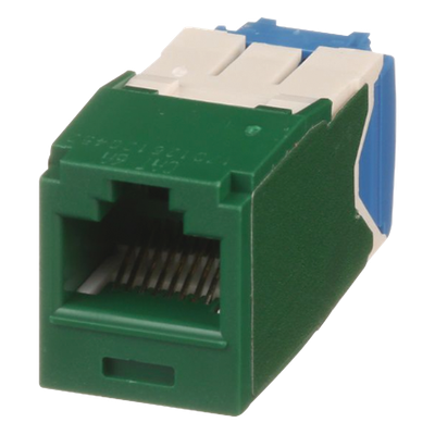 PANDUIT CJ6X88TGGR - Conector Jack RJ45 / Categoría 6A / 8P8C / Terminación TG Sin Impacto / Verde | SIERRA STORE