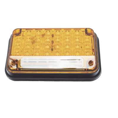 Luz de Advertencia LED / 7x4 pulgadas / 66 LED Alta Intensidad / 12 VCC / 10 Patrones de Destello / Mica Ámbar / Montaje Permanente | SIERRA STORE