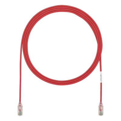 PANDUIT UTP28SP7RD - Cable de Parcheo Cat6 UTP / 28AWG Diámetro Reducido / 2.13 m (7 Pies) / LSZH-CM Doble Clasificación / PoE++ / Rojo | SIERRA STORE