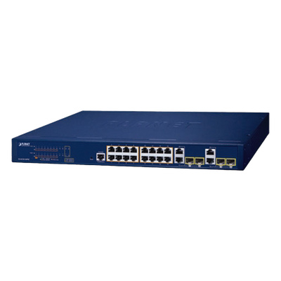 Switch Administrable PoE+ / 16 Puertos Gigabit / 4 SFP / 240 W / Capa 2 | SIERRA STORE