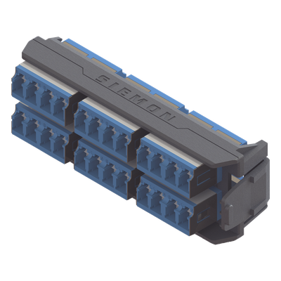 SIEMON LVA24-LSU-BC-A - Placa Acopladora / 12 Conectores Dúplex LC/UPC Shuttered / 24 Fibras Monomodo / Compatibilidad LightVerse | SIERRA STORE