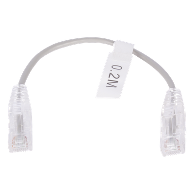 LINKEDPRO BY EPCOM LP-UT6-020-GY28 - Cable de Parcheo Slim UTP Cat6 / 20 cm (0.66 ft) / 28 AWG / Conectores RJ45 Chapados en Oro / Gris | SIERRA STORE