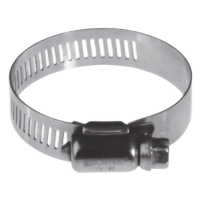 Abrazadera sin fin / Acero inoxidable / Diámetro 3/4 a 1-1/2in / Ancho 1/2in / Tornillo hexagonal templado | SIERRA STORE