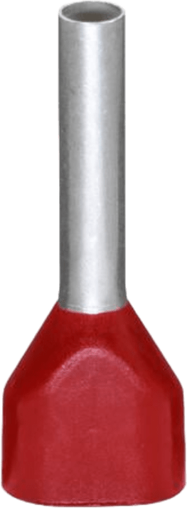 Terminal Twin / Hembra 2 x 1 mm² / AWG 2 x 18 / Aislado Rojo / Longitud 12 mm / Crimpado Hermético - WAGO