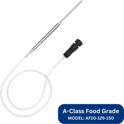 Sonda de Temperatura PT100 Clase B / Tubo Recto Acero Inoxidable 304 / Cable PVC 2 m (6.6 ft) / Rango -40 a 125 °C / Precisión ±0.5 °C | SIERRA STORE