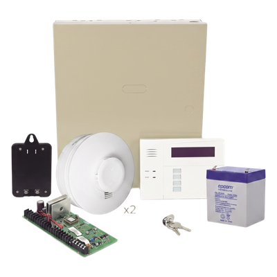 Panel de Intrusión / 48 Zonas Cableadas o Inalámbricas / 3 Particiones / 2 Detectores de Humo Inalámbricos / Carga y Descarga por | SIERRA STORE