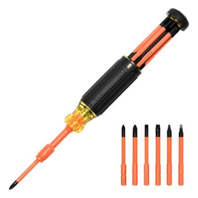 Destornillador Aislado Multiuso / 6 en 1 / Aislamiento 1000V CAT III / Auto-Lock / Cushion-Grip / Almacenamiento Integrado | SIERRA STORE