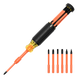 Destornillador Aislado Multiuso / 6 en 1 / Aislamiento 1000V CAT III / Auto-Lock / Cushion-Grip / Almacenamiento Integrado | SIERRA STORE