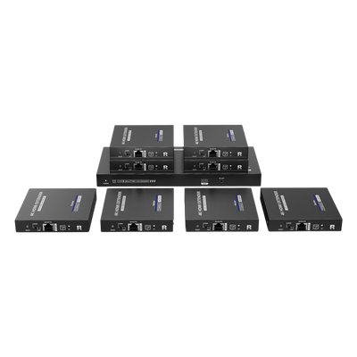 Kit Divisor y Extensor HDMI / Divide 1 Fuente HDMI a 8 Pantallas / Extiende la señal HDMI hasta 70 m / Resolución 4K @ 60 Hz/ Cat | SIERRA STORE