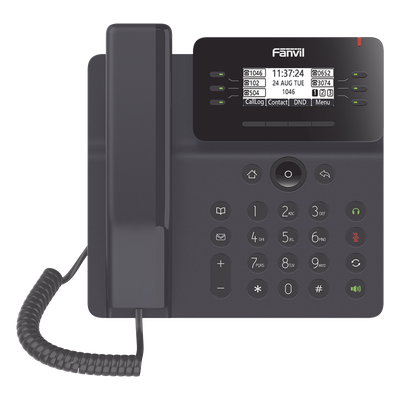Teléfono IP Empresarial Esencial para 6 líneas SIP, pantalla grafica matriz de puntos, PoE, puertos Gigabit, conferencia local de 6 | SIERRA STORE