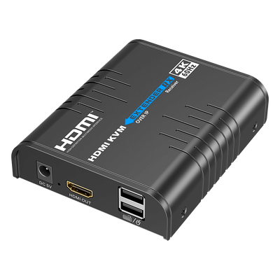 Receptor KVM HDMI / 4K 60 Hz / Extensión 120 m (393.7 ft) / 18 Gbps / IPColor Stream / USB HID / HDCP 2.2 | SIERRA STORE