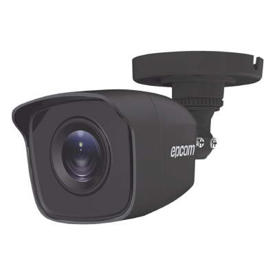 Bala TURBOHD 5 Megapíxel / Lente 2.8mm (85° de Visión) / Exterior IP66 / IR EXIR 20 mts / TVI-AHD-CVI-CVBS / Metal / Color Gris Oscuro | SIERRA STORE