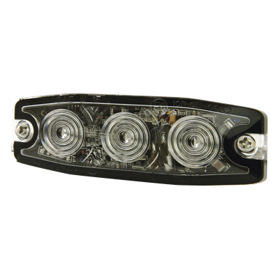 Luz Auxiliar de Advertencia / 3 LED / Ámbar / SAE Clase 1 / Multivoltaje 12~24 VCC / Perfil 6.6 mm (0.26") / Memoria No Volátil | SIERRA STORE