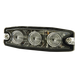 Luz Auxiliar de Advertencia / 3 LED / Ámbar / SAE Clase 1 / Multivoltaje 12~24 VCC / Perfil 6.6 mm (0.26") / Memoria No Volátil | SIERRA STORE