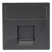 Módulo de Placa / 1 Espacio Keystone RJ45 / Guardapolvo Integrado / Acabado Grafito RAL 7021 / 45 × 45 mm / Compatible Cajas Teleblock | SIERRA STORE
