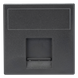 Módulo de Placa / 1 Espacio Keystone RJ45 / Guardapolvo Integrado / Acabado Grafito RAL 7021 / 45 × 45 mm / Compatible Cajas Teleblock | SIERRA STORE