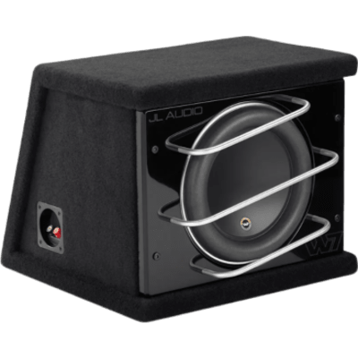 Subwoofer con Carcasa para Coche / 10″ / 750 W RMS / Impedancia 3 Ω / Carcasa Sellada Orientada hacia Atrás / Rejillas con Barras de | SIERRA STORE