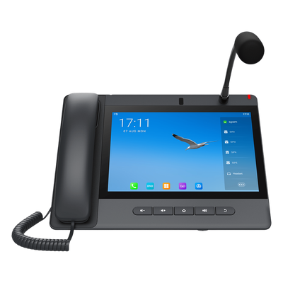 Teléfono IP Android / 20 Líneas SIP / Pantalla Táctil 10.1' / Wi-Fi Dual / Bluetooth / PoE / Puertos Gigabit / Video H.264 | SIERRA STORE