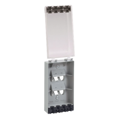 PANDUIT CFPWR4CL - Placa de Pared Vertical / IP56 / 4 Módulos Mini-Com / Policarbonato / Color Claro | SIERRA STORE