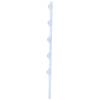 Poste de Paso / Tubo de Acero Galvanizado / Diámetro 1" / Longitud 120 cm / 5 Aisladores / Color Blanco/ Peso 0.9 KG | SIERRA STORE