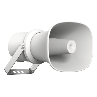 HIKVISION DS-QAZ1325G1T-EY - Bocina IP Tipo Trompeta / 25 Watts / PoE / Anti-corrosión / IK10 / Entrada de Alarma / TTS / SPL 124 dB @ | SIERRA STORE