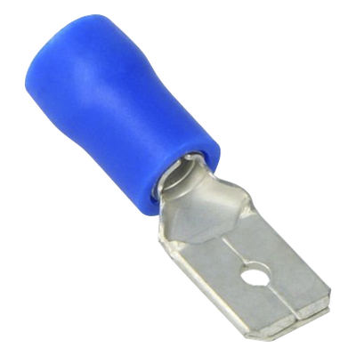Terminal Macho Aislada / 16 - 14 AWG / Azul / Paquete 25 Piezas / 21.2 x 10.3 x 6.2 mm | SIERRA STORE