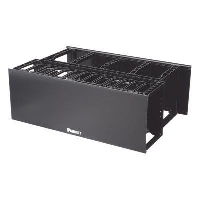 PANDUIT NM4 - Organizador de Cables Horizontal / Alta Densidad / Doble Acceso Frontal y Posterior / Rack 19in / 4UR / 7ft Equivalente | SIERRA STORE