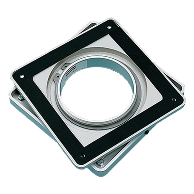 Base Giratoria para Pedestal HMI / Rotación 350° / 4 x 4 in / Carga 45.4 kg (100 lb) / Perfil 27 mm / Apertura Central para Cableado | SIERRA STORE