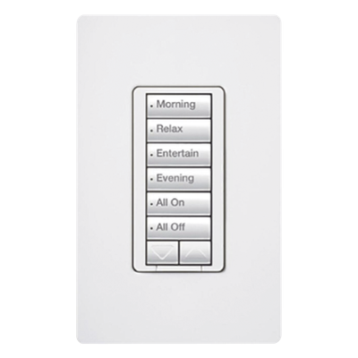 Teclado híbrido / 6 botones + subir-bajar / atenuador 450 W-450 VA / 120 V / 2 hilos o con neutro / RF Clear Connect / RadioRA 2 / | SIERRA STORE
