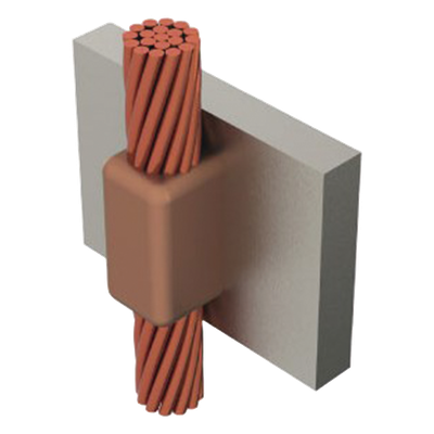 Molde para soldadura exotérmica / Conexión vertical 90° / Calibre 4/0 a placa vertical / 1.31 ft² equivalente | SIERRA STORE