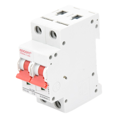 Protección Térmica/ Interruptor 2P, 16A,  Corriente Directa  800 Vcc para Aplicación Fotovoltaica Montaje Riel DIN | SIERRA STORE