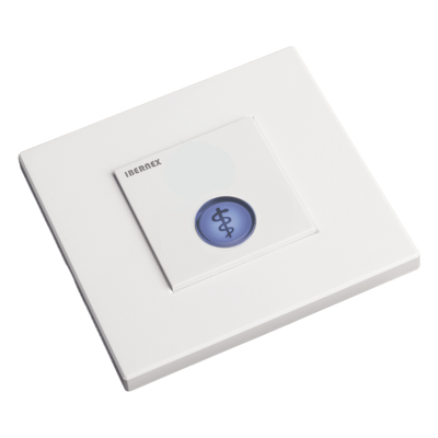 Pulsador de Alarma Médica Iluminado / Contacto NA / IP65 / 12VDC / 44x44x46 mm / 1.73x1.73x1.81 in | SIERRA STORE