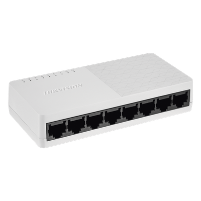 HIKVISION DS-3E0508D-O - Switch Gigabit de Escritorio / 8 Puertos 10/100/1000 Mbps / Diseño Compacto / Operación Silenciosa / Fuente | SIERRA STORE