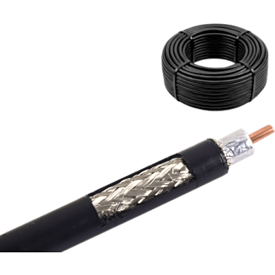 Rollo de 50 de Metros de Cable Coaxial RG-8/X LMR240 de Baja Pérdida, 50 Ohms | SIERRA STORE