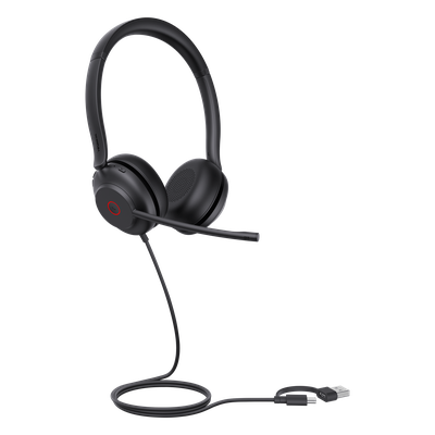 Diadema Alámbrica USB / Cancelación de Ruido 60% / Altavoz 35 mm / USB-C/A Dual / Luz de Ocupado / Brazo Ajustable 300° | SIERRA STORE