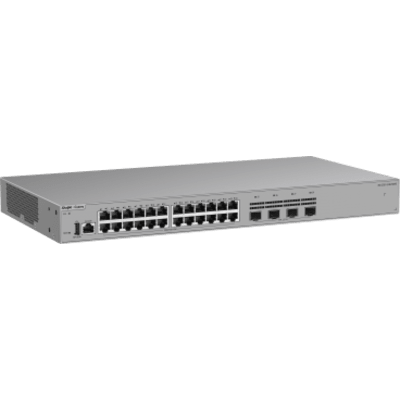 Switch Capa 3 Acceso / 24 Puertos Gigabit / 4 Puertos SFP 2.5GE / Sin PoE / Capacidad 68 Gbps / VSU / Capa 3 OSPF / Ventilador Sin | SIERRA STORE