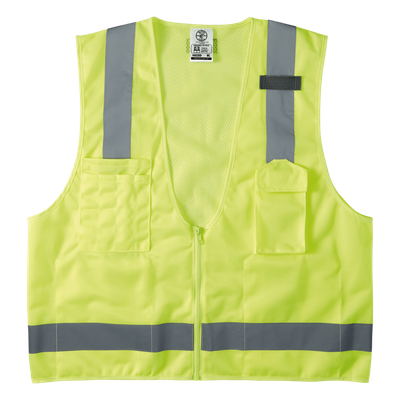 Chaleco de seguridad reflectante / Talla XL / ANSI/ISEA 107-2015 Tipo R Clase 2 / Pecho 44''-50'' (111,8-127 cm) / Amarillo alta | SIERRA STORE