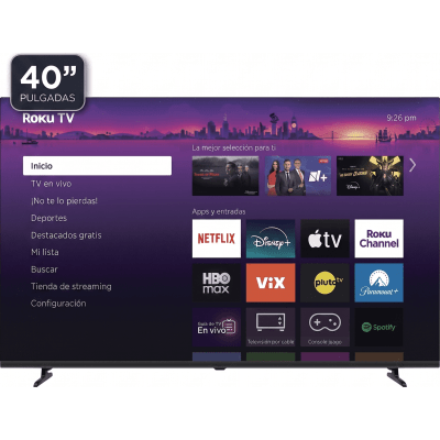 ROKU SmartTV QLED 40 Pulgadas / Dolby audio / 3 puertos HDMI / Resolucion Full HD / WiFi Integrado / VESA 100x100 mm | SIERRA STORE