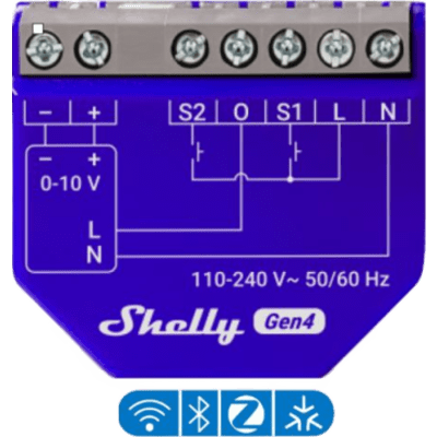 Controlador de Atenuacion Inteligente / 0-10V y 1-10V / Wi-Fi, Matter y Zigbee / ESP32-C6 / 110-240 VAC / 13 A / PM Gen4 | SIERRA STORE