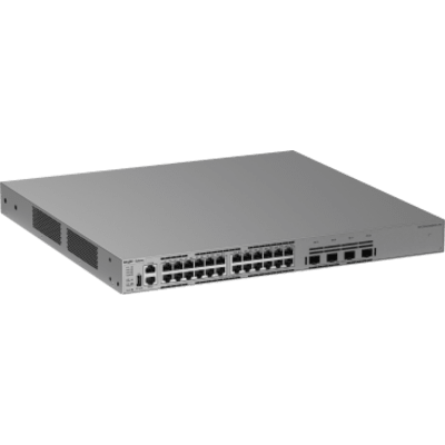 Switch Multi-GE Gestionable / 24 Puertos 2.5G PoE++ / 4 Puertos SFP+ 10G / Capacidad 200 Gbps / Enrutamiento Capa 3 / VSU / Protección | SIERRA STORE