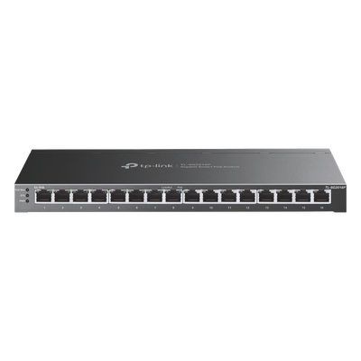 Switch Administrable / 16 Puertos Gigabit / 8 Puertos PoE 802.3af/at / 120W / Sin Ventilador / 32 Gbps / Omada SDN | SIERRA STORE
